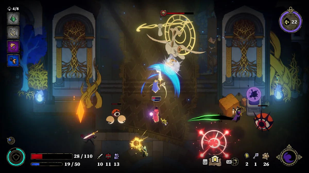 Captura oficial de Steam de 33 Immortals con un ataque de área durante un encuentro contra un jefe
